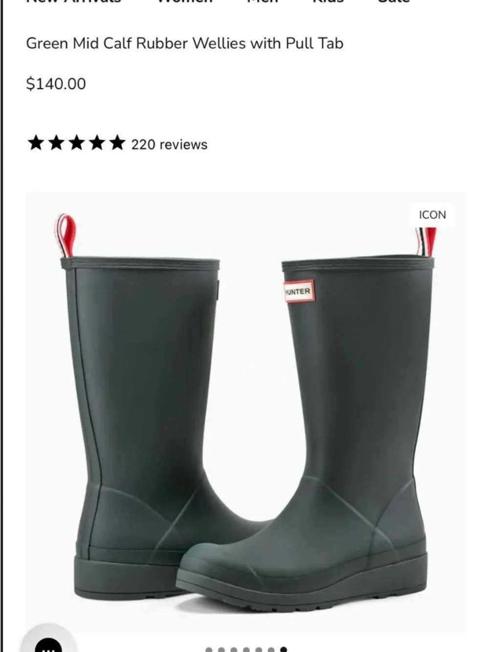 Hunter women’s play talk rain boots